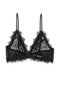 Lace Bra With Trim - Black