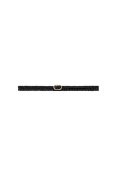 Small Double Signature Link Belt Braided - Black