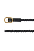 Small Double Signature Link Belt Braided - Black