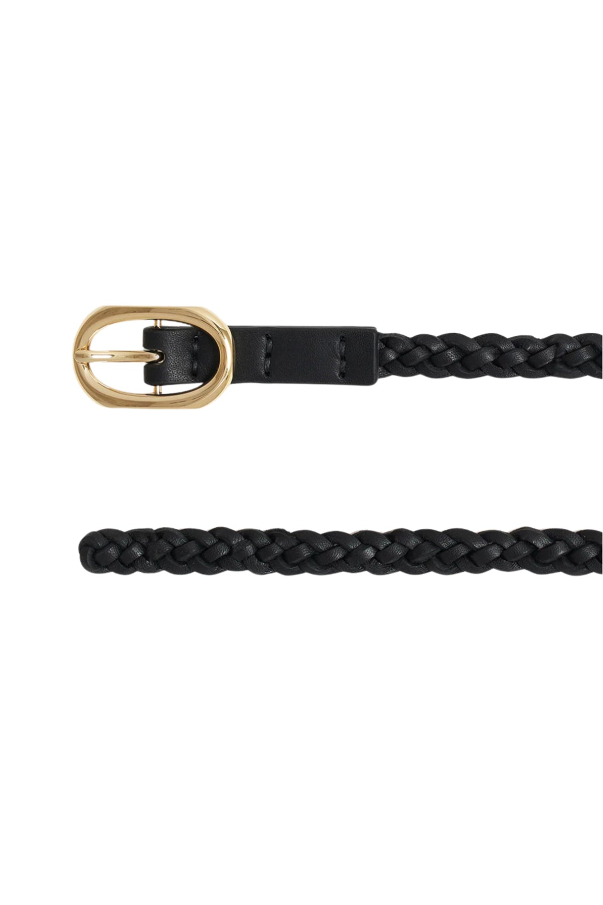 Small Double Signature Link Belt Braided - Black