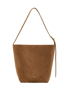 Elly Medium Bucket Bag Suede - Tobacco