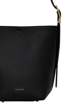 Elly Medium Bucket Bag Grained Leather - Black