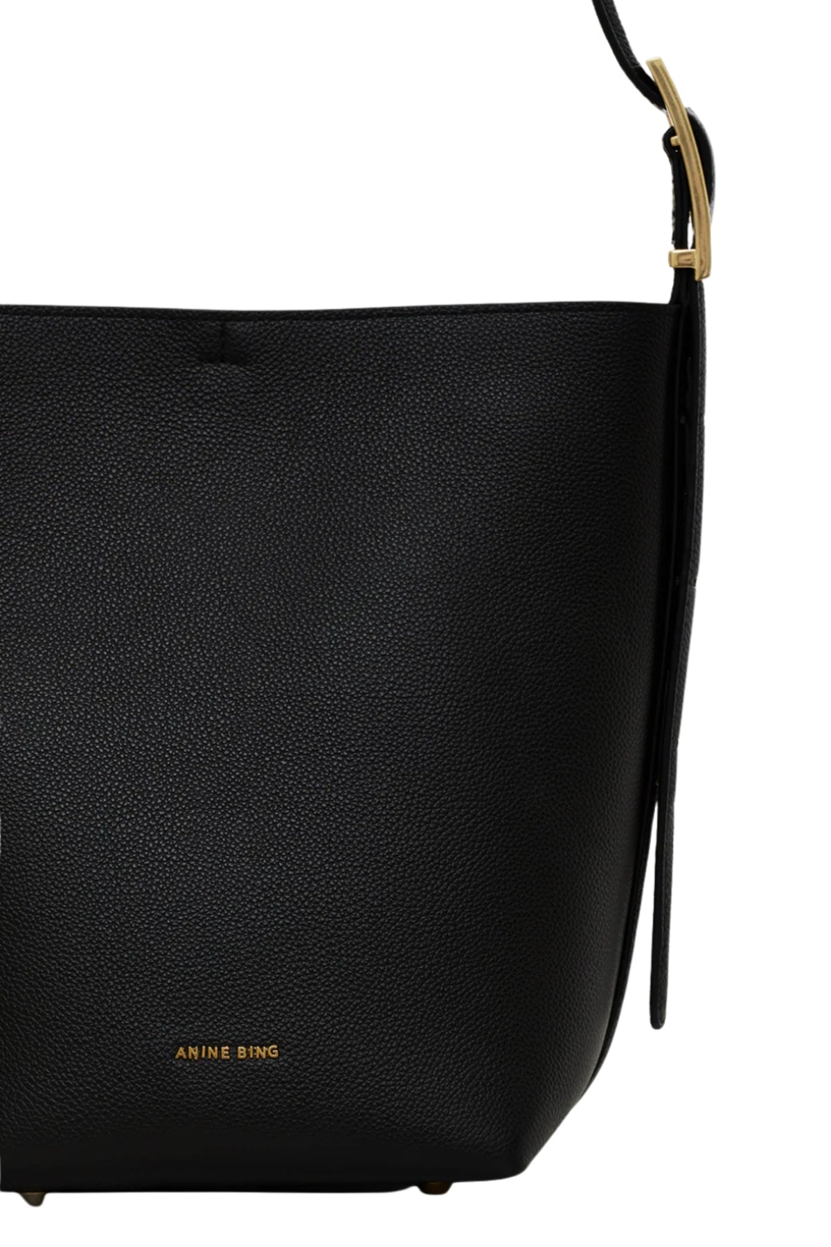 Elly Medium Bucket Bag Grained Leather - Black