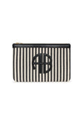 Lili Pouch - White And Black Stripe