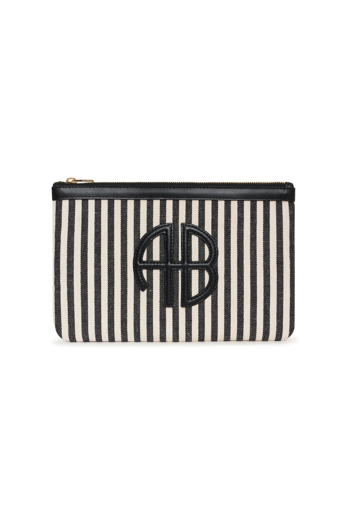 Lili Pouch - White And Black Stripe