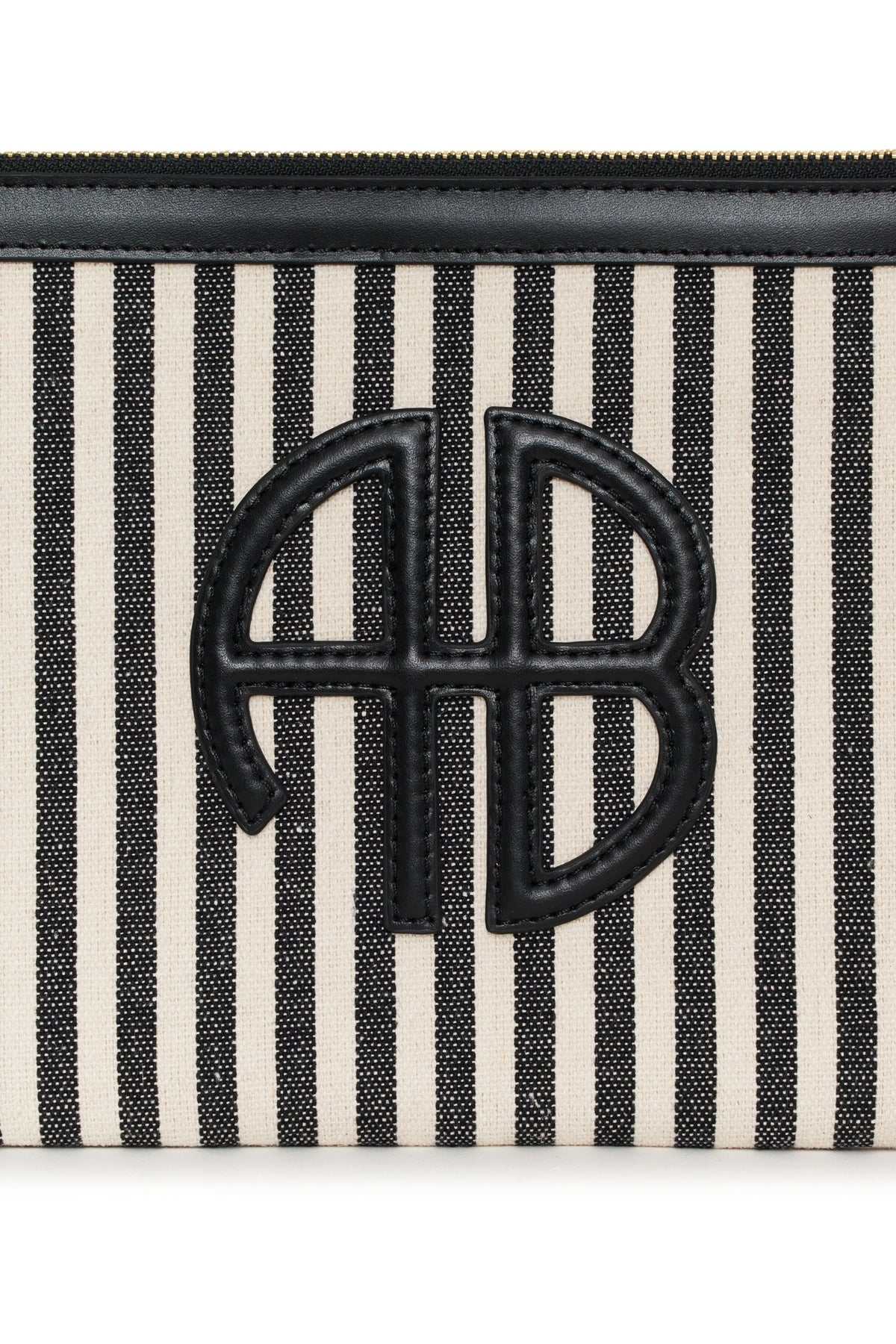 Lili Pouch - White And Black Stripe