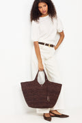 Lili Tote Raphia - Dark Brown