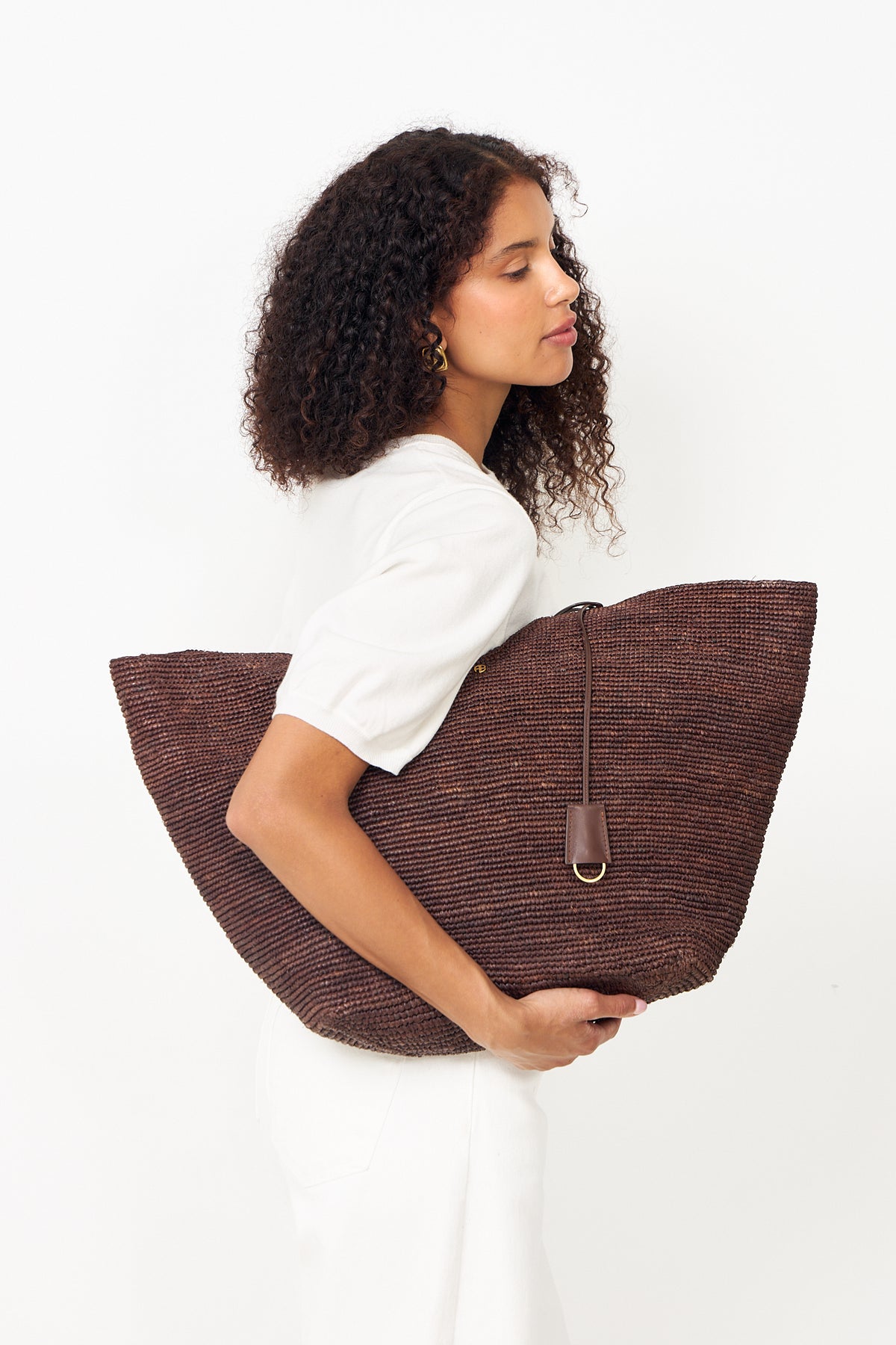 Lili Tote Raphia - Dark Brown