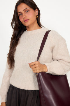 Elly Bucket Bag Grained Leather - Fig