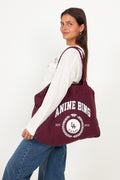 Leo Canvas Tote Collegiate - Fig