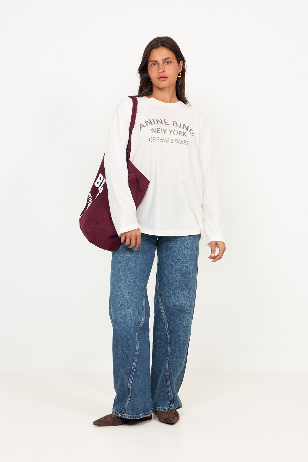 Leo Canvas Tote Collegiate - Fig