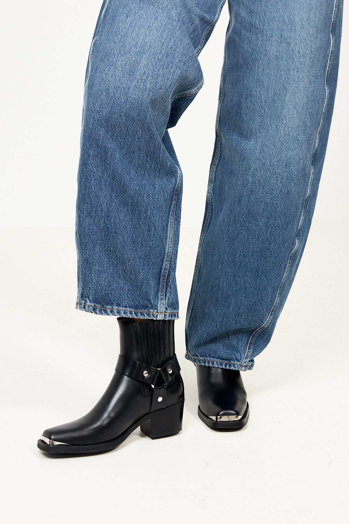 Mid Biker Boots - Black