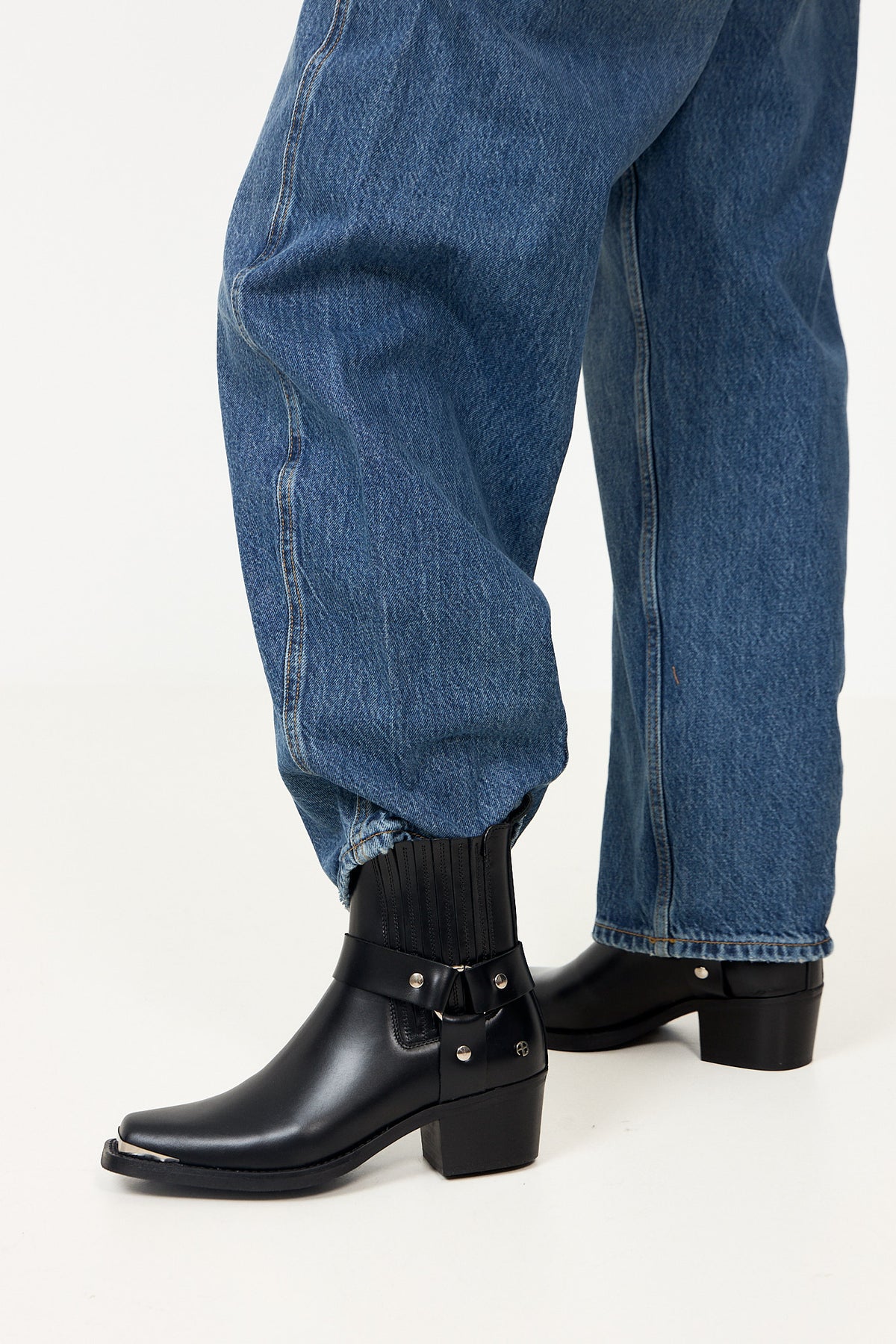 Mid Biker Boots - Black