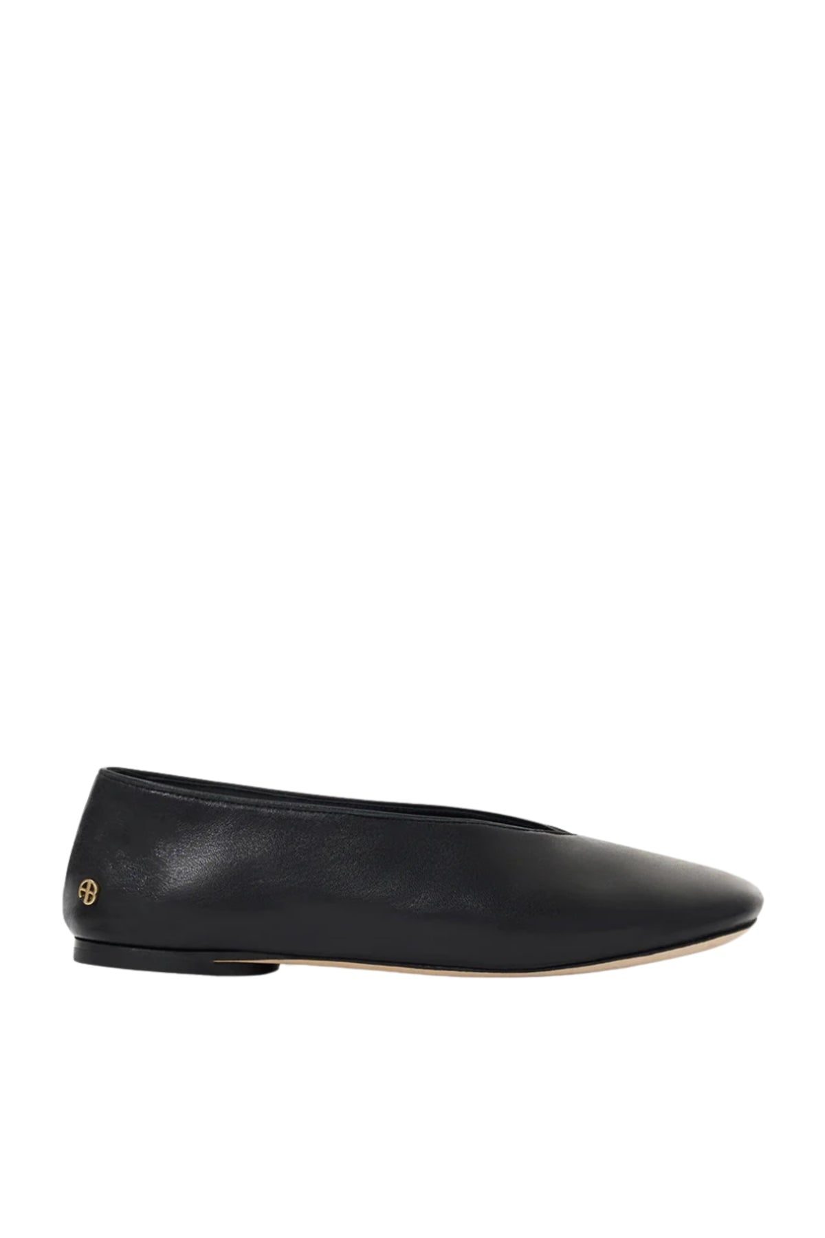 Ana Flats Smooth Leather - Black