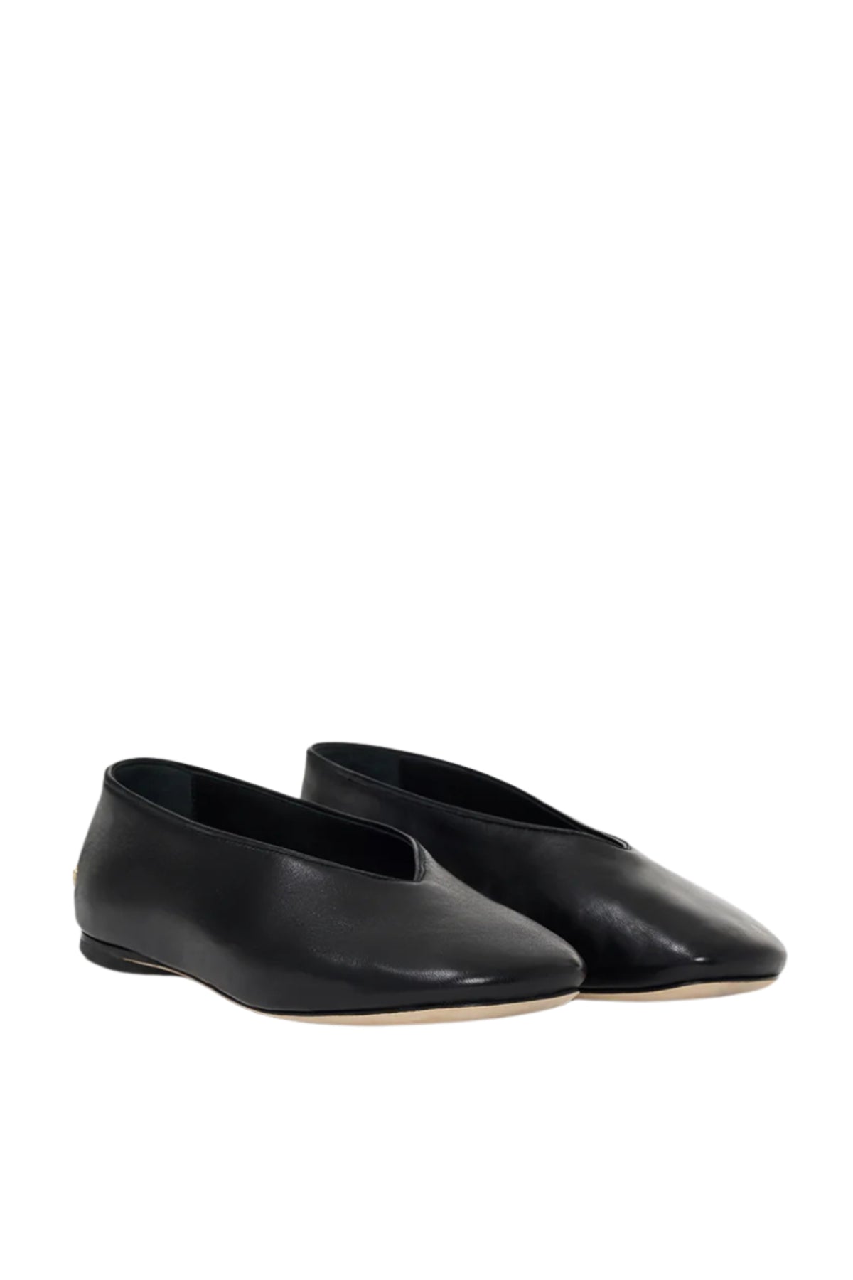 Ana Flats Smooth Leather - Black