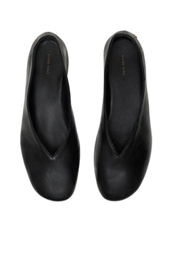 Ana Flats Smooth Leather - Black
