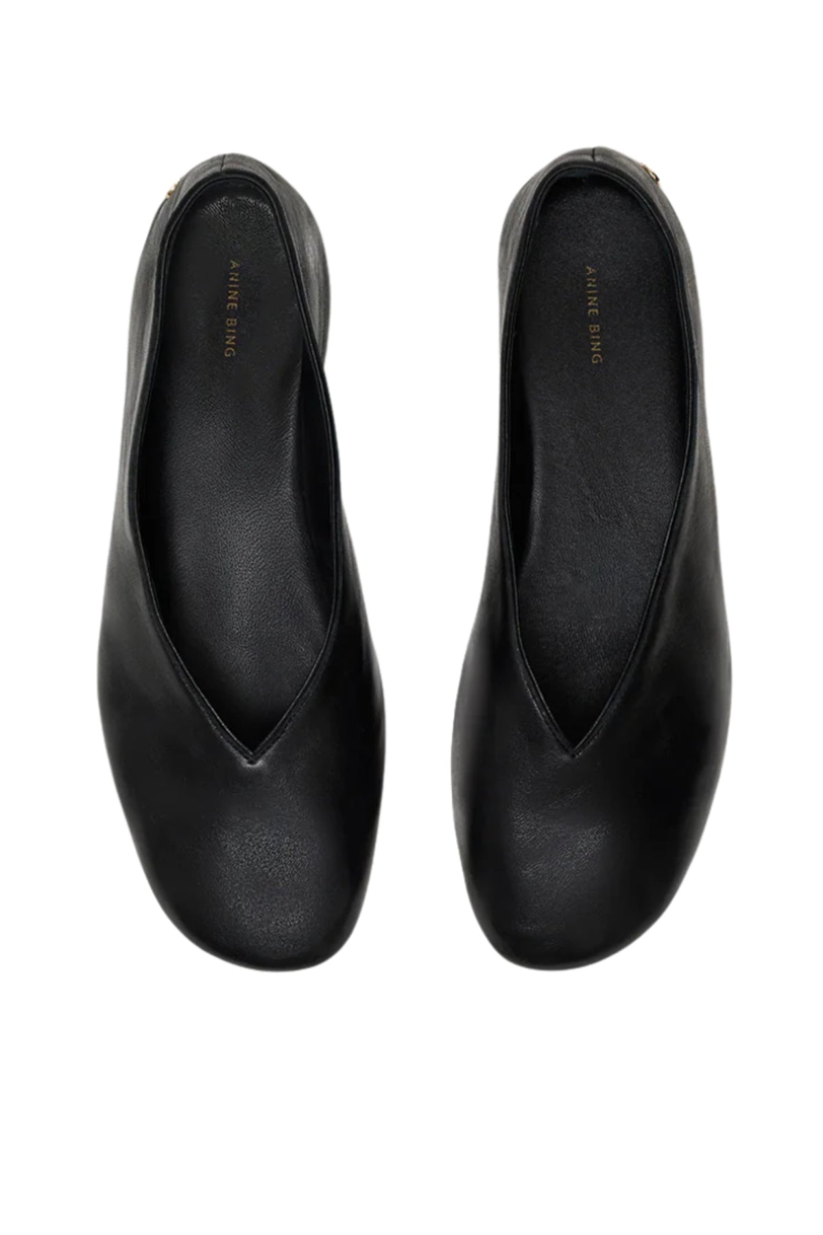 Ana Flats Smooth Leather - Black