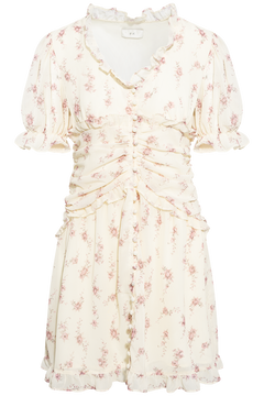 Arielic Dress - Off White Vintage Rose