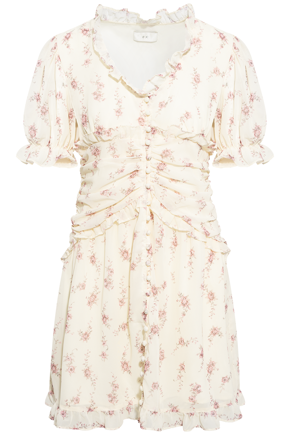 Arielic Dress - Off White Vintage Rose