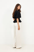 Annegret Poplin Blouse - Black