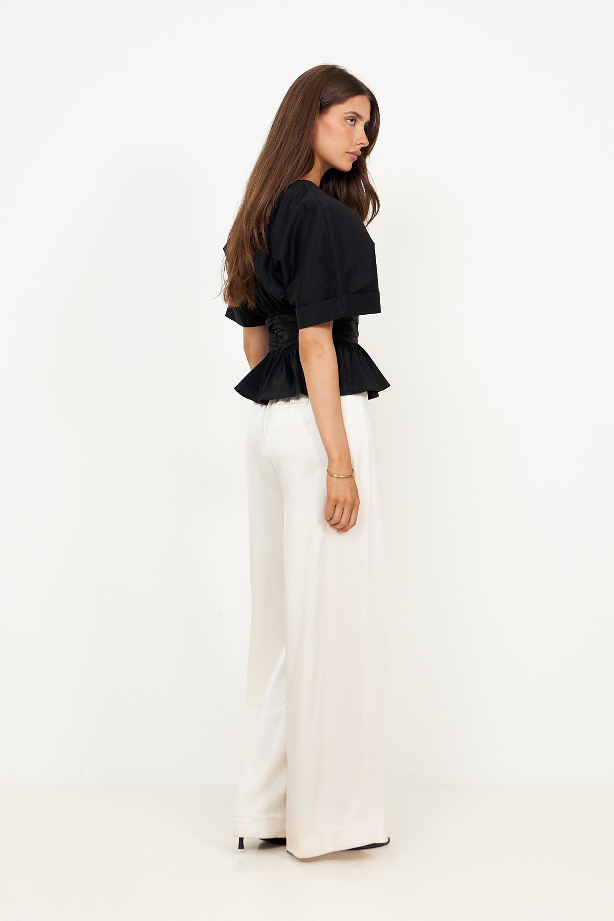 Annegret Poplin Blouse - Black