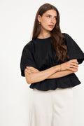 Annegret Poplin Blouse - Black