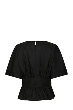 Annegret Poplin Blouse - Black