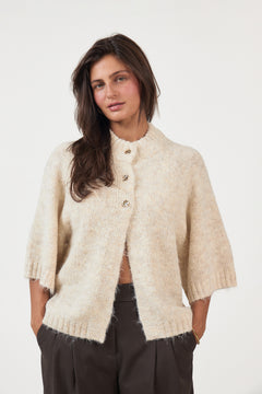 Benuta Fluffy Knit Cardigan - Ivory