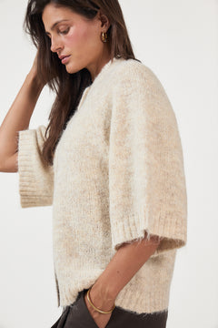Benuta Fluffy Knit Cardigan - Ivory