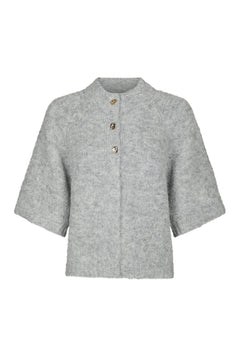Benuta Fluffy Knit Cardigan - Grey Melange