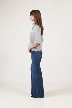 Benuta Fluffy Knit Cardigan - Grey Melange