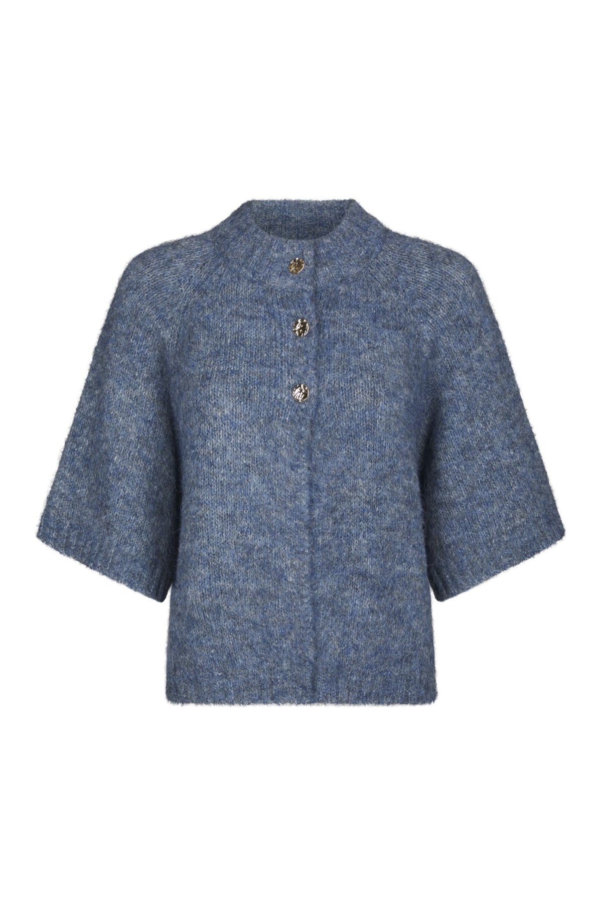 Benuta Fluffy Knit Cardigan - Smoke Blue