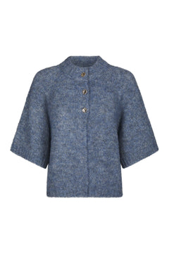 Benuta Fluffy Knit Cardigan - Smoke Blue