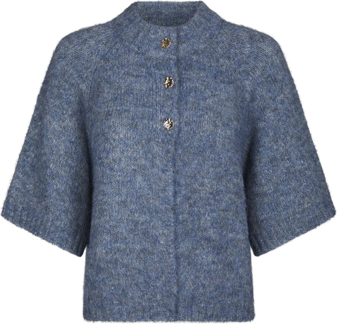 Benuta Fluffy Knit Cardigan - Smoke Blue