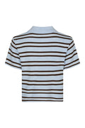 Mulann Polo Knit Blouse - Light Blue
