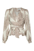 Rista Paisley Drop Blouse - Ivory