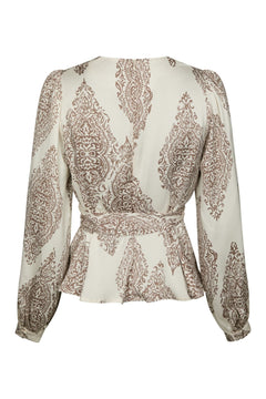 Rista Paisley Drop Blouse - Ivory