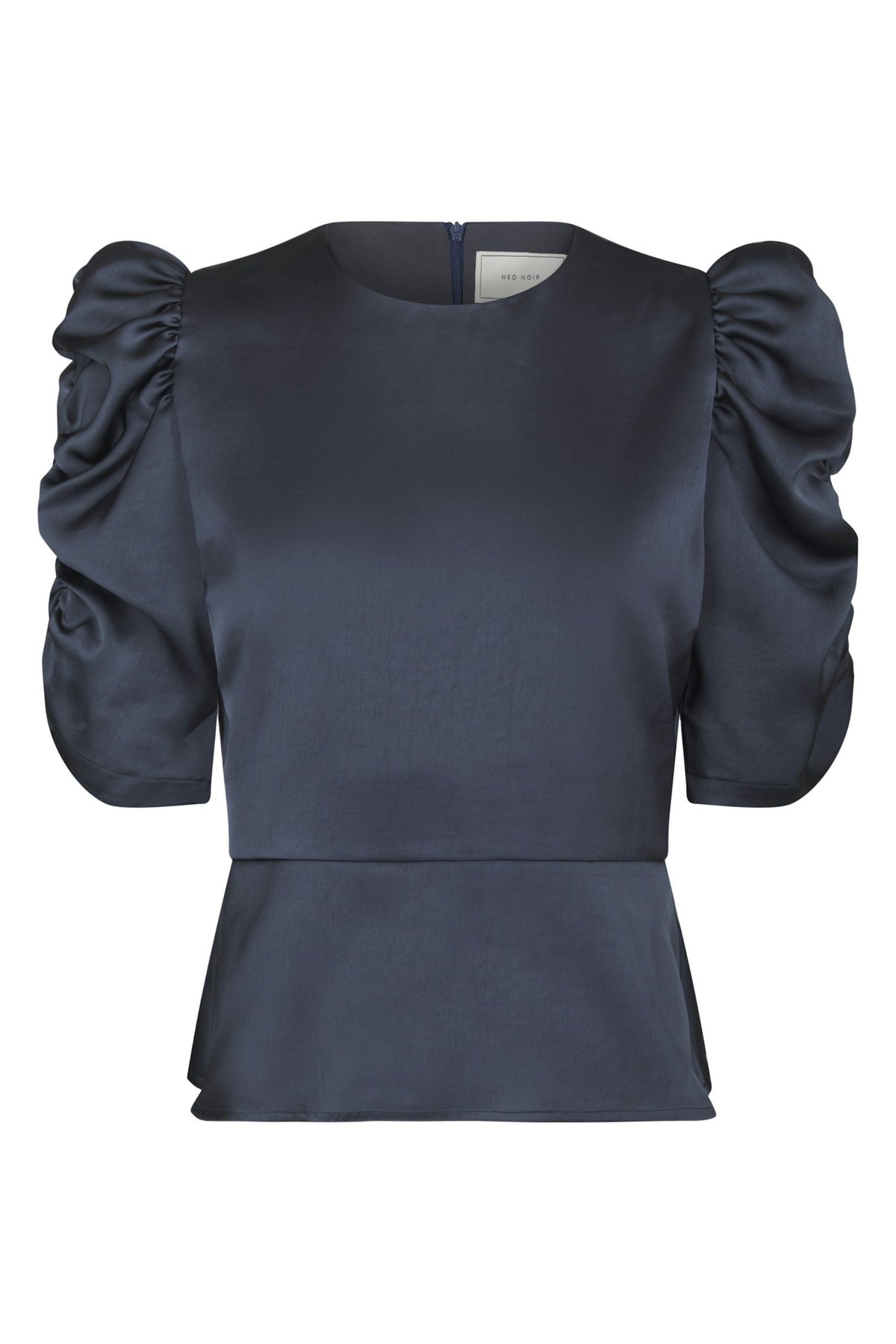 Benua Heavy Sateen Blouse - Midnight Blue