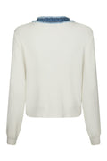 Zelma Knit Denim Cardigan - Off White