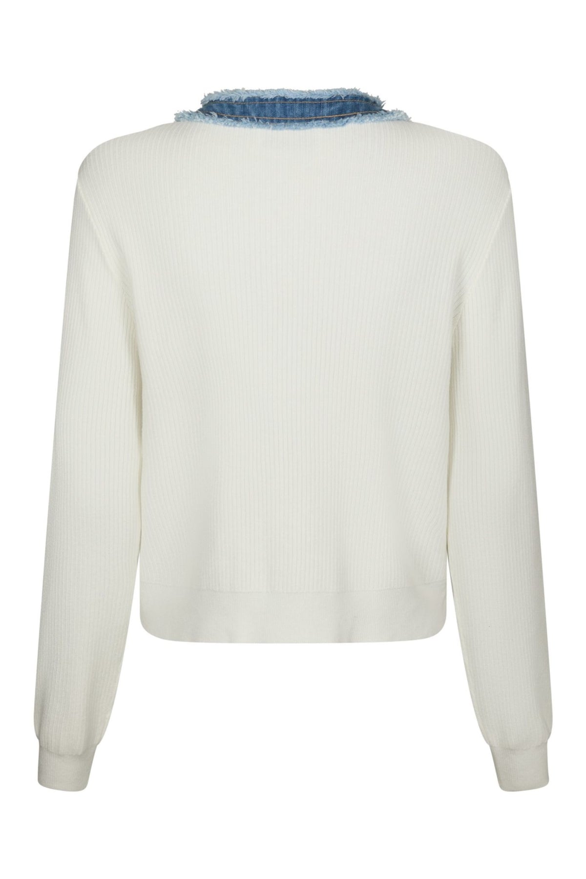 Zelma Knit Denim Cardigan - Off White