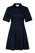 Bentha Poplin Dress - Navy