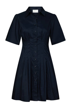 Bentha Poplin Dress - Navy