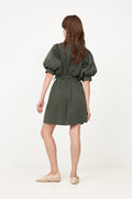 Serene Poplin Dress - Army