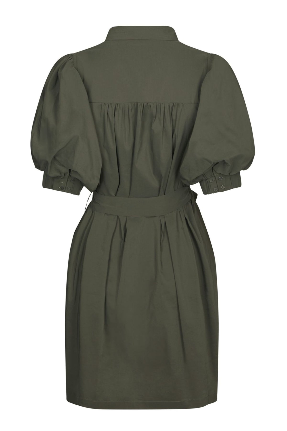 Serene Poplin Dress - Army