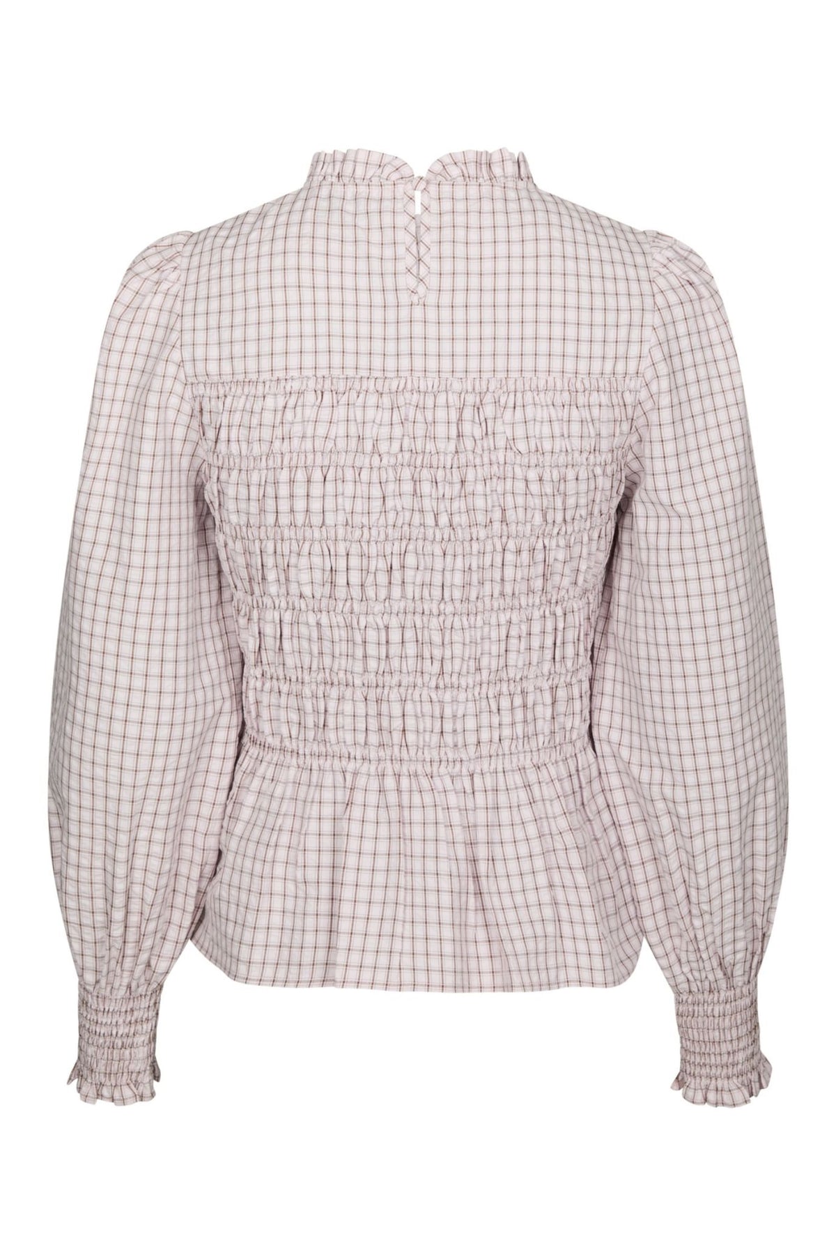Possa Mini Check Blouse - Light Pink