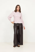 Possa Mini Check Blouse - Light Pink