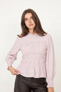 Possa Mini Check Blouse - Light Pink