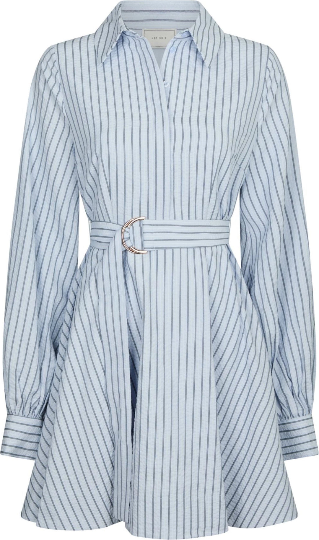 Felice Striped Crepe Dress - Blue
