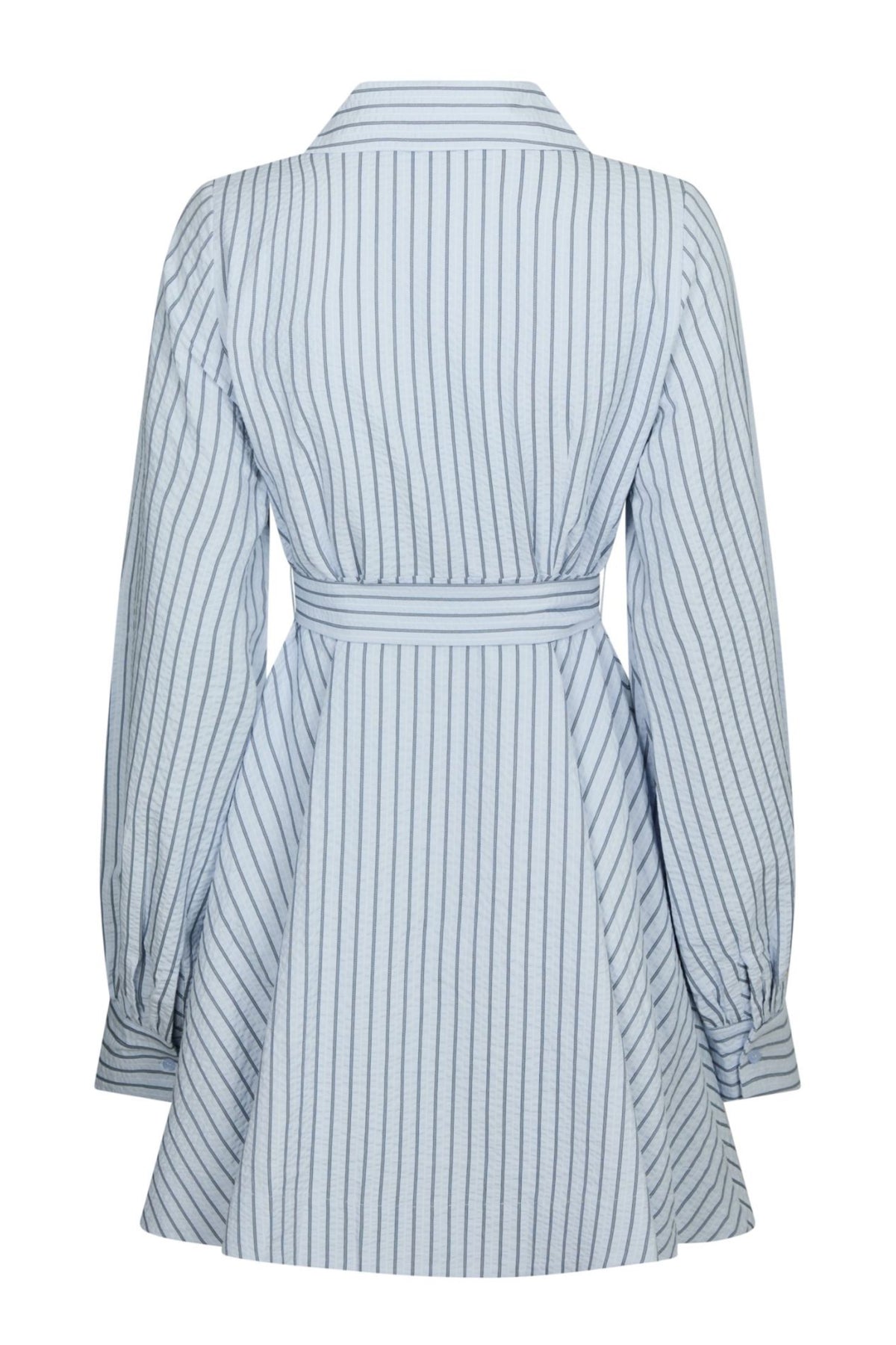 Felice Striped Crepe Dress - Blue