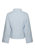 Rosa Striped Crepe Shirt - Blue